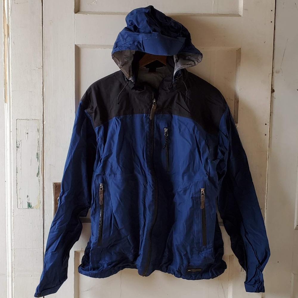 REI Blue and Black Rain Slicker